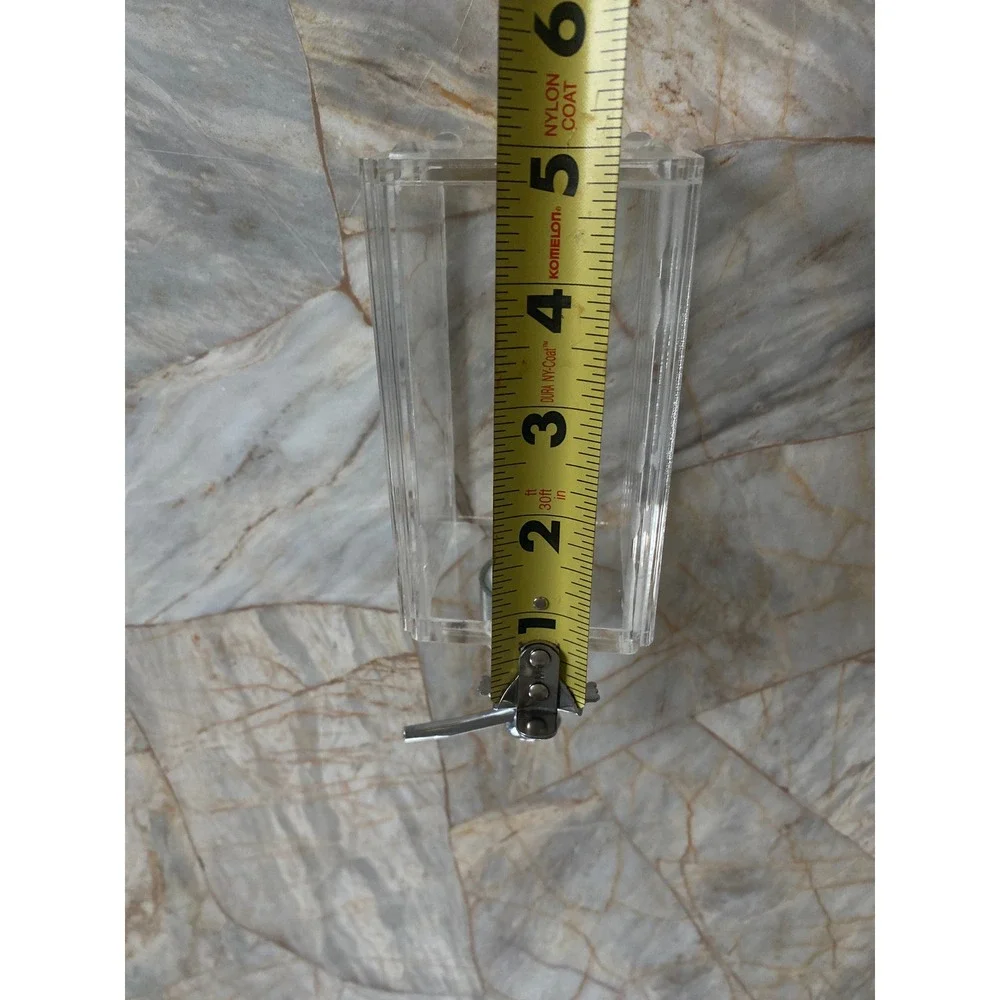 BINO Clear Acrylic Soap Dispenser Rectangular Chrome Pump Modern Bathroom Decor